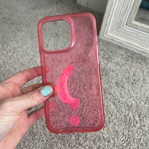 iPhone 13 Pro hot pink clear loopy case